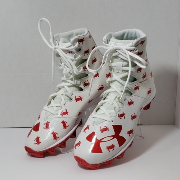 Under Armour Kids Crab Cleats SZ 3 and 4.5 red - Picture 3 of 6